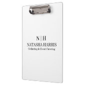 Modernes minimalistisches Monogramm-Logo-Clip Klemmbrett (Links)