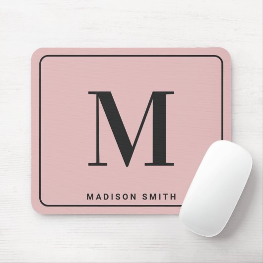 Modernes minimalistisches Monogramm mit Namen - Ro Mousepad (Mit Mouse)