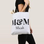 Modernes Minimalistisches Monogramm Moderne Luxus  Tasche (Von Nahem)