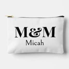 Modernes minimalistisches Monogramm Moderne Luxus  Zubehörtasche