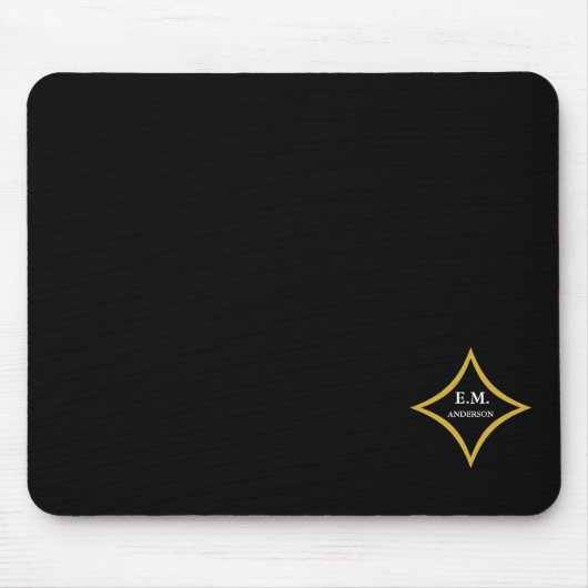 Modernes Minimalistisches Monogramm Mousepad (Vorne)
