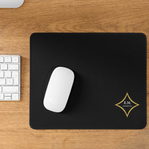 Modernes minimalistisches Monogramm Mousepad