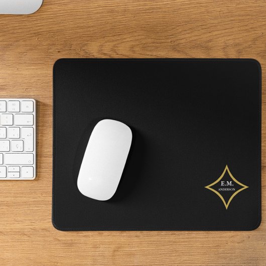 Modernes Minimalistisches Monogramm Mousepad