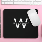 Modernes Minimalistisches Monogramm Mousepad