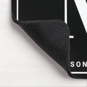 Modernes minimalistisches Monogramm & Name - Stilv Mousepad (Ecke)