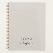 Modernes Minimalistisches Monogramm-Neutralskript Planer (Vorderseite)