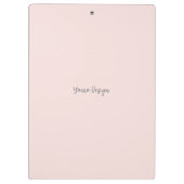 Modernes, minimalistisches Monogramm niedlich rosa Klemmbrett (Rückseite)