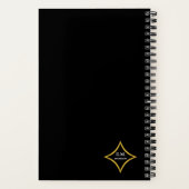 Modernes Minimalistisches Monogramm Notizblock (Rückseite)