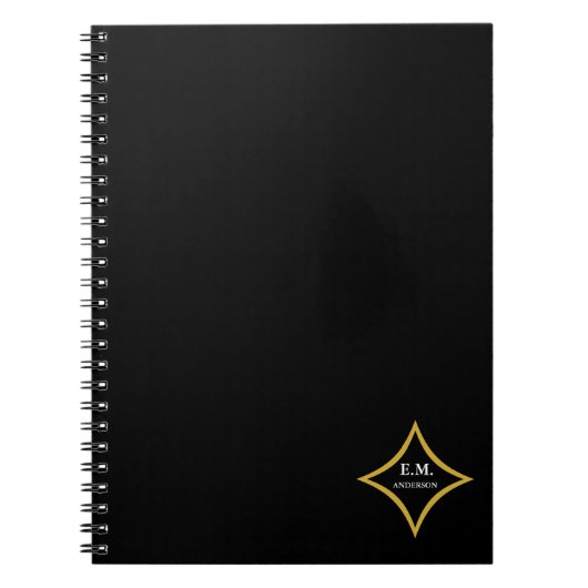 Modernes Minimalistisches Monogramm Notizblock (Vorderseite)