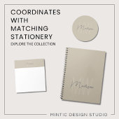 Modernes Minimalistisches Monogramm Notizblock