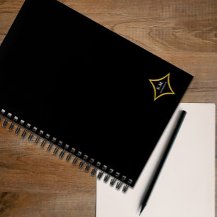 Modernes Minimalistisches Monogramm Notizblock
