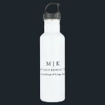 Modernes Minimalistisches Monogramm- oder Add-Logo Edelstahlflasche<br><div class="desc">Moderne Minimalistische Drink- und Wasserflasche. Schwarz & Weiß oder wählen Sie Ihre eigenen Farben. Ideal für kleine Unternehmen,  Firmenmarken,  Selbstständige,  Caterer,  Bäckereien,  Kaffeehäuser,  Restaurants,  Kundenwerbung und vieles mehr. Einfach mit Ihren Monogramm-Initialen,  Firmennamen und Informationen,  Jobtitel,  Slogan oder sogar mit Ihrem Logo oder persönlichem Markendesign personalisieren.</div>