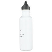 Modernes Minimalistisches Monogramm- oder Add-Logo Edelstahlflasche (Rechts)