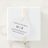 Modernes Minimalistisches Monogramm- oder Add-Logo Geschenkanhänger (Beispiel)