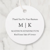 Modernes Minimalistisches Monogramm- oder Add-Logo Geschenkanhänger (Vorderseite)