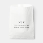 Modernes Minimalistisches Monogramm- oder Add-Logo Geschenktütchen (Vorderseite)