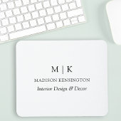 Modernes Minimalistisches Monogramm- oder Add-Logo Mousepad