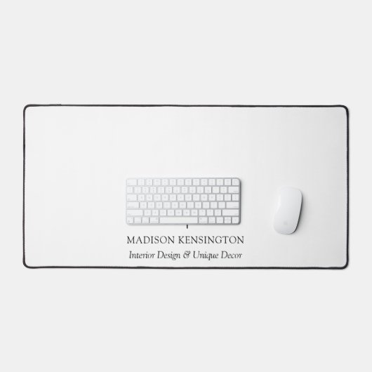Modernes Minimalistisches Monogramm- oder Add-Logo Schreibtischunterlage (Tastatur & Maus)