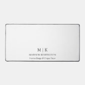 Modernes Minimalistisches Monogramm- oder Add-Logo Schreibtischunterlage (Vorderseite)