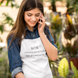 Modernes Minimalistisches Monogramm- oder Add-Logo Schürze