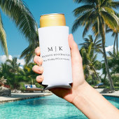 Modernes Minimalistisches Monogramm- oder Add-Logo Selters Dosenkühler