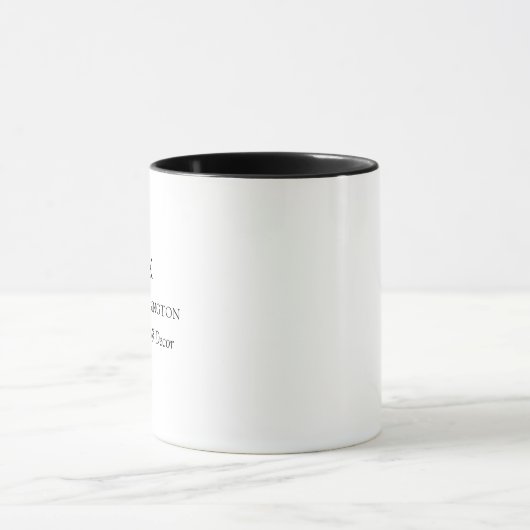 Modernes Minimalistisches Monogramm- oder Add-Logo Tasse (Zentrum)