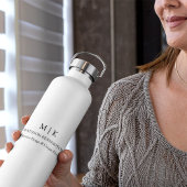 Modernes Minimalistisches Monogramm- oder Add-Logo Trinkflasche