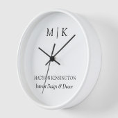 Modernes Minimalistisches Monogramm- oder Add-Logo Uhr (Winkel)
