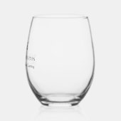 Modernes Minimalistisches Monogramm- oder Add-Logo Weinglas Ohne Stiel (Links)