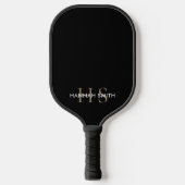 Modernes Minimalistisches Monogramm Pickleball Schläger (Vorderseite)