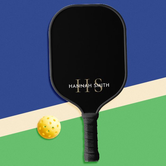 Modernes Minimalistisches Monogramm Pickleball Schläger