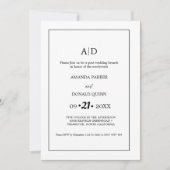 Modernes Minimalistisches Monogramm-PräWedding-Bru Einladung (Vorderseite)