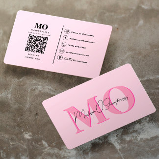Modernes minimalistisches Monogramm Professionelle Visitenkarte