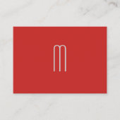 Modernes Minimalistisches Monogramm Rotes Schwarz Visitenkarte (Vorderseite)