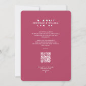 Modernes Minimalistisches Monogramm Save The Date (Rückseite)