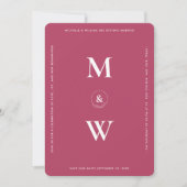 Modernes Minimalistisches Monogramm Save The Date (Vorderseite)
