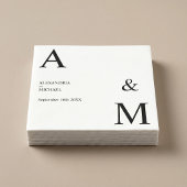 Modernes minimalistisches Monogramm Serviette