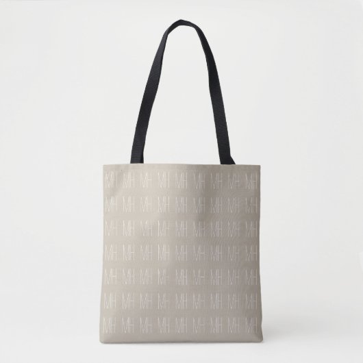 Modernes Minimalistisches Monogramm Tasche (Vorderseite)