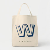 Modernes Minimalistisches Monogramm Tragetasche (Vorne)