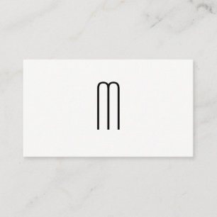 Modernes minimalistisches Monogramm Visitenkarte