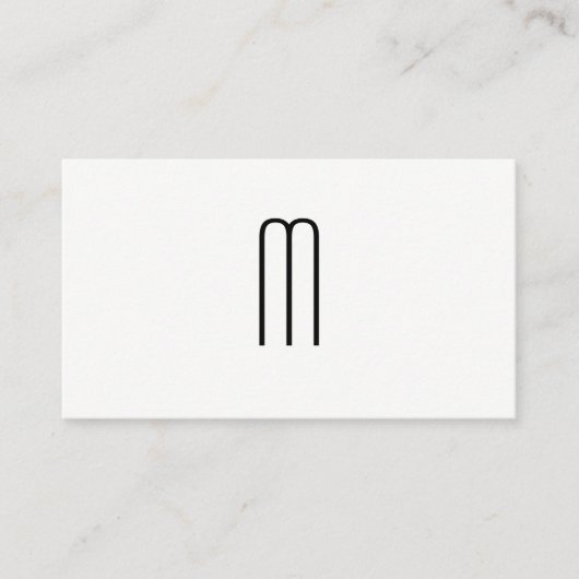 Modernes Minimalistisches Monogramm Visitenkarte (Vorderseite)