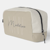 Modernes Minimalistisches Monogramm Waschbeutel (Rechte Ecke)