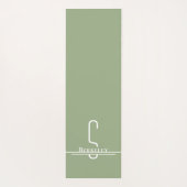 Modernes Minimalistisches Monogramm Yogamatte (Rückseite)