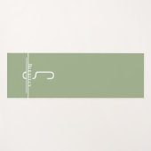 Modernes Minimalistisches Monogramm Yogamatte (Vorderseite (Horizontal))