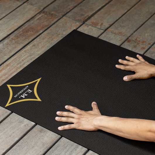 Modernes Minimalistisches Monogramm Yogamatte