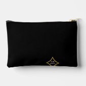 Modernes Minimalistisches Monogramm Zubehörtasche (Rückseite)