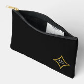 Modernes Minimalistisches Monogramm Zubehörtasche (Offen)
