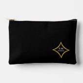 Modernes Minimalistisches Monogramm Zubehörtasche (Vorderseite)