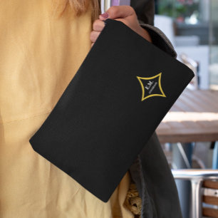Modernes minimalistisches Monogramm Zubehörtasche
