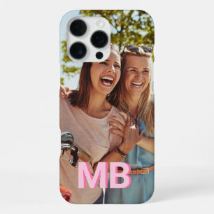 Modernes minimalistisches Monogrammfoto iPhone 16 Pro Max Hülle